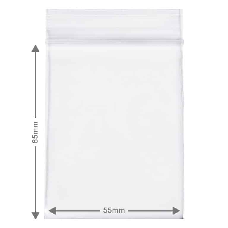 Deze stevige ziplock zakjes, ook wel wietzakjes genoemd hebben een afmeting van 55x65mm en zijn extra dik