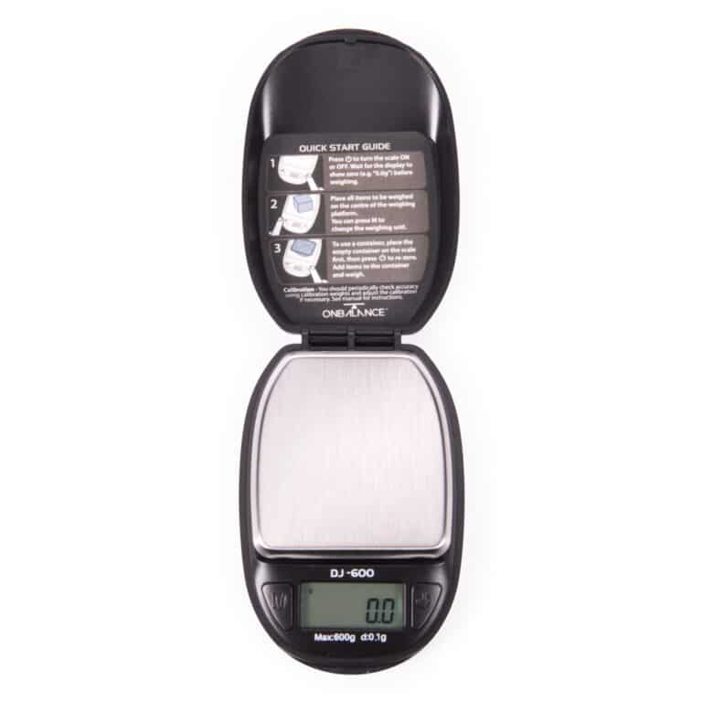 Digitale weegschaal DJ-600 0,1 gram van On Balance voor afwegen wiet, hasj en kruiden