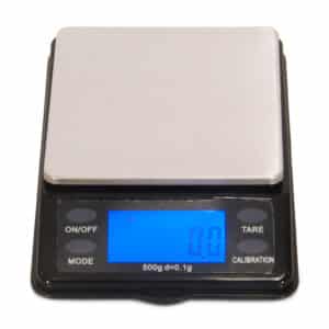 Wiet afwegen met de OnBalance digitale weegschaal MTT-200 0,1 gram