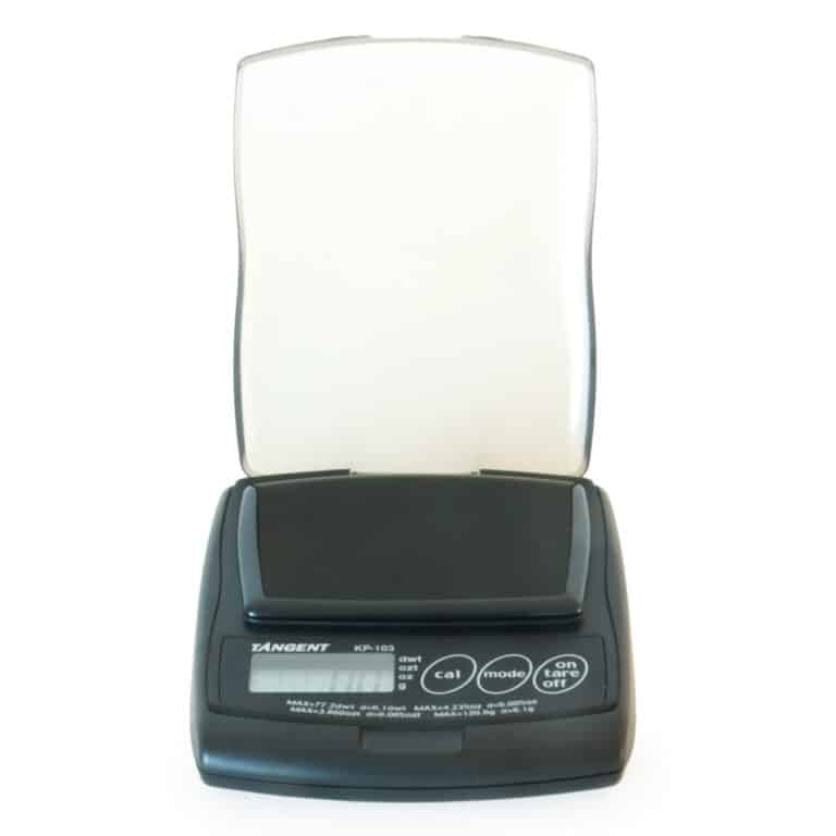 Precisie weegschaal KP-103 van Tanita 0.1 gram voor nauwkeurig afwegen van wiet, hasj en kruiden extracten