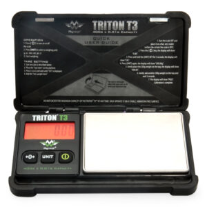 Triton T3 mini weegschaal 0.01g van My Weigh voor exact afwegen van wiet, hasj en kruiden extracten