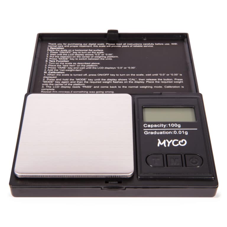 Precisie weegschaal MMZ-100 0.01 gram van On Balance voor wiet afwegen