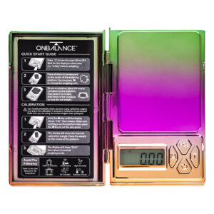 Shine digitale weegschaal rainbow 0.1 gram van On Balance Weegschalen met verlicht display