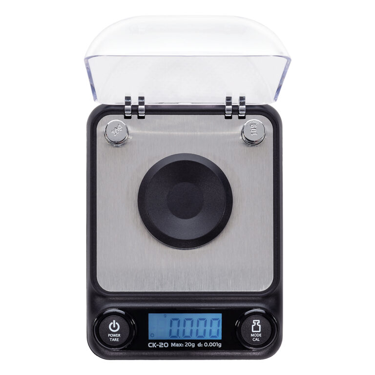 CK-20 digitale weegschaal 1 milligram van On Balance Weegschalen met ijk gewichten en verlicht display