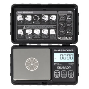 Reloadr Sharpshooter digitale weegschaal 1 mg koffer set van On Balance Weegschalen met verlicht display