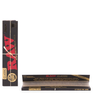 RAW Black Classic King Size vloeitjes zijn een smalle, bruine vloei