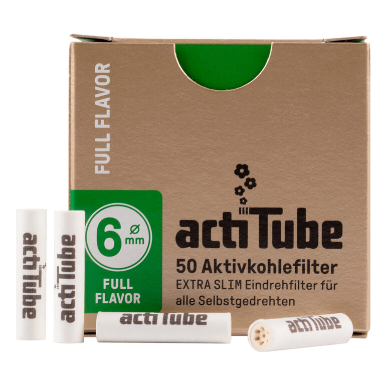 Actieve koolstof filters 6mm van ActiTube in een doosje van 50 stuks