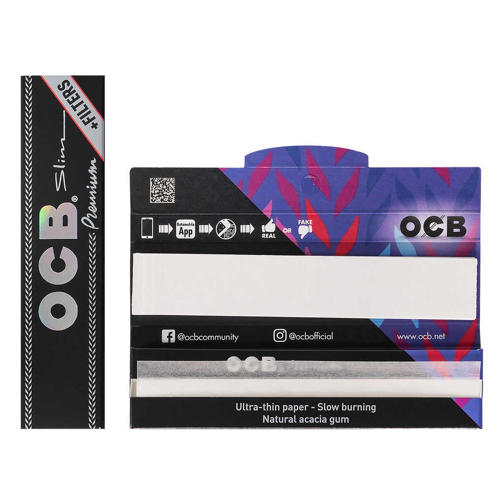 OCB Premium lange smalle vloei en tips OCB Premium lange smalle vloeitjes en tipjes in een combi pack