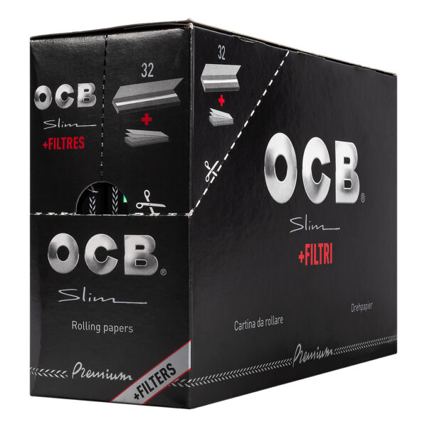 OCB Premium lange smalle vloei en filter tips combi pakjes in een doos