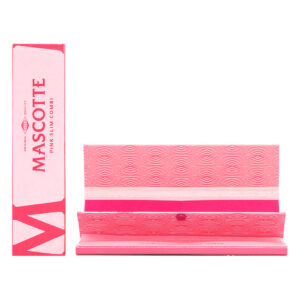 Mascotte roze lange vloeitjes en filtertips in een combi pack met magneetsluiting