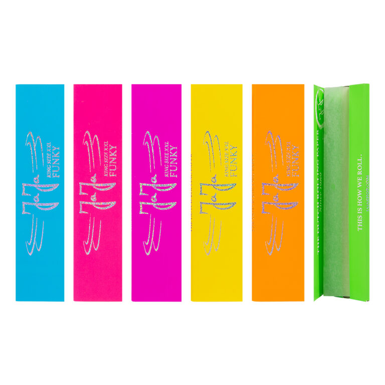 Funky King Size XXL extra lange vloeitjes van JaJa in felgekleurde pakjes.