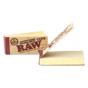 RAW brede tipjes met perforatie voor het rollen van de perfecte filtertip