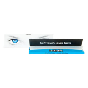 Wink King Size Slim Blue ultra dunne, ongebleekte natuurlijke vloeitjes in een pakje