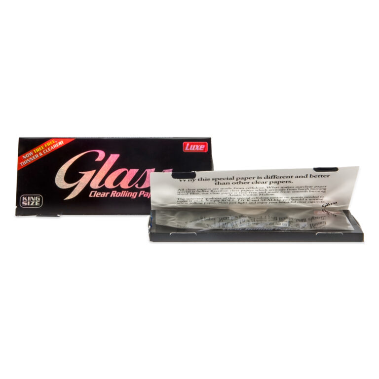 Glass King Size transparante lange vloeitjes in een pakje