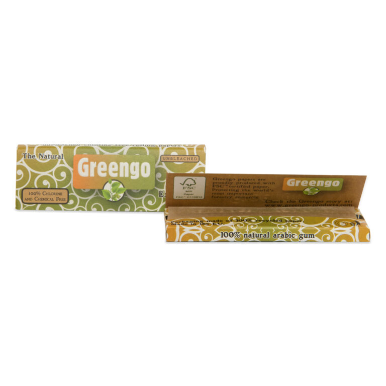 Greengo Regular Extra Thin Classic lange ongebleekte vloei in een pakje