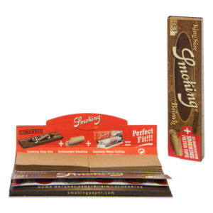 Smoking Brown lange ongebleekte vloeitjes en tipjes in een combi pack
