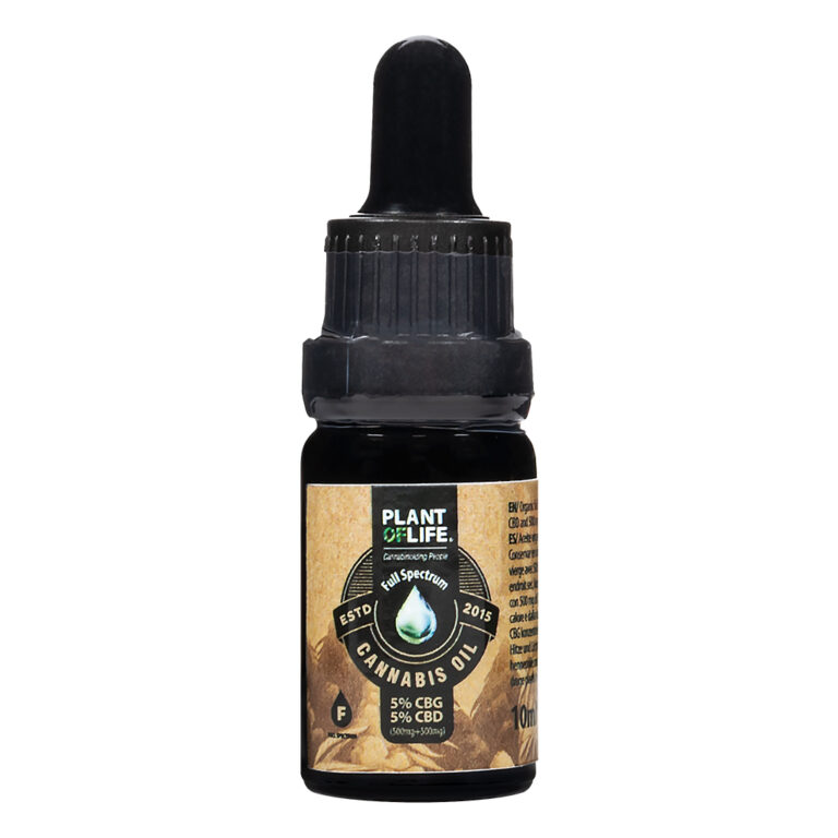 CBD CBG RAW hennep olie 5% van Plant of Life voor betere nachtrust