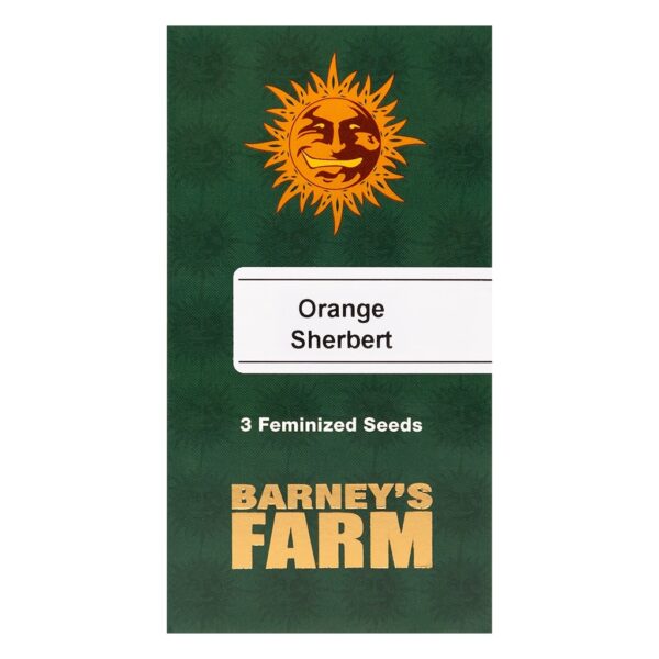 Orange Sherbert feminized seeds van Barney's Farm is een indica dominante hybride wiet