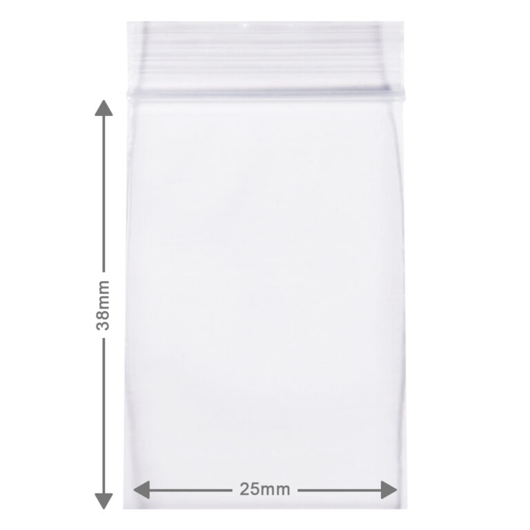 Deze kleine gripzakjes, ook wel ziplock bags genoemd hebben een afmeting van 2,5x3,8cm