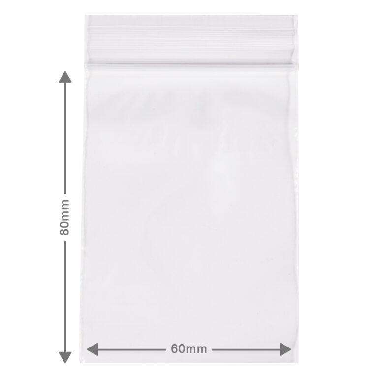 Kleine ziplock zakjes, ook wel wietzakjes genoemd hebben een afmeting van 6x8cm