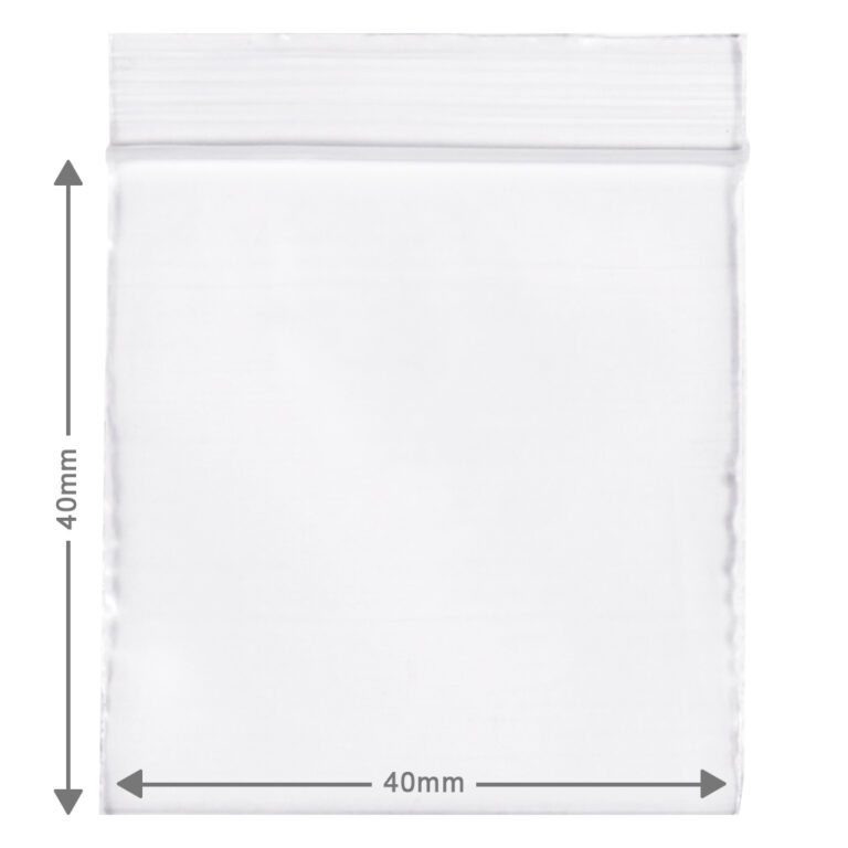 Stevige kleine gripzakjes, ook ziplock bags genoemd hebben een afmeting van 4x4cm en zijn extra dik