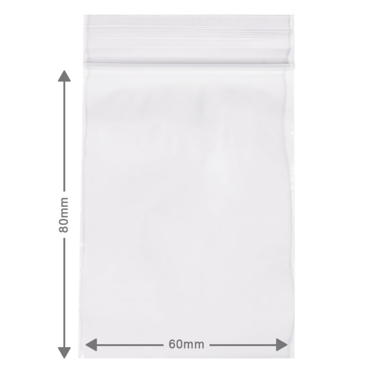 Stevige ziplock zakjes, ook gripzakjes genoemd hebben een afmeting van 6x8cm en zijn extra dik
