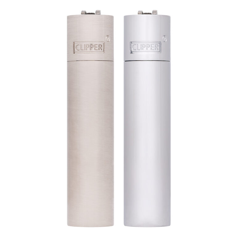 Clipper Silver metalen aanstekers in matte en glanzende afwerking