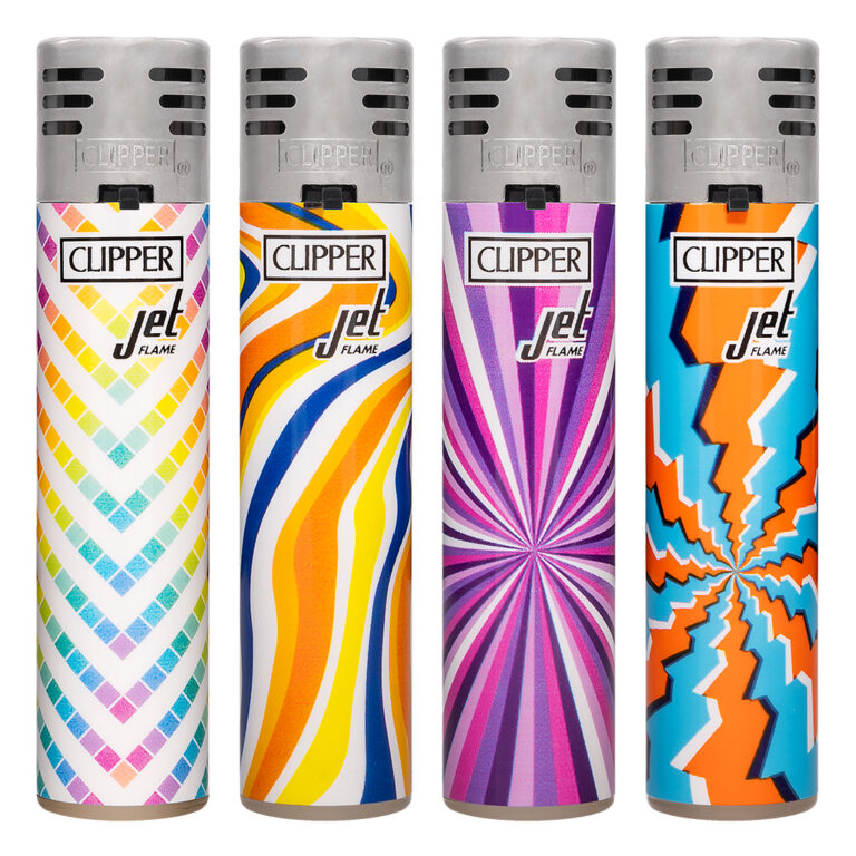 Clipper Splash #2 navulbare stormaansteker met jetflame en psychedelische print