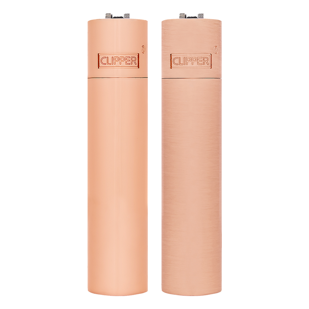 Clipper aansteker metaal Rose Goud Clipper Rose Goud metalen aanstekers met matte en glanzende afwerking
