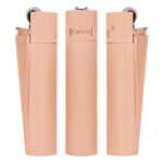 Navulbare Rose Goud aansteker van Clipper van metaal met matte afwerking
