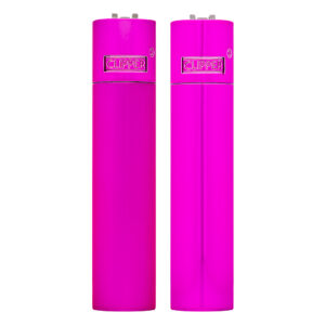 Clipper Sparkling Fuchsia metalen aanstekers in knal roze