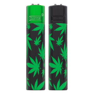 Clipper metalen aanstekers met Green Leaves print