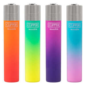 Clipper navulbare aansteker met Metallic Gradient #3 print in lichte fluor kleuren