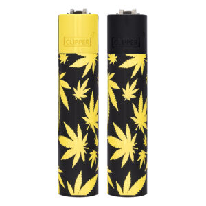 Clipper metalen aanstekers met Leaves Gold print