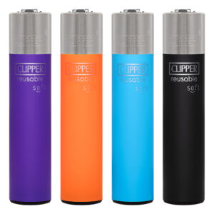 Clipper navulbare mini aansteker in soft touch uitvoering in verschillende kleuren