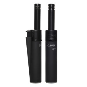 Clipper aansteker Mini Tube Soft Touch Zwart is een speciale aansteker met verstelbare vlam en een lange buis