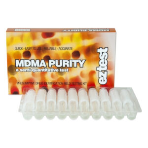 Drugstest voor MDMA zuiverheid 10 tests van EZ-Test voor het testen van de zuiverheid van xtc (ecstasy) en mdma