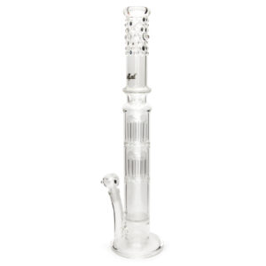 Multilevel Ijs bong met honingraat & boom percolator van Black Leaf met 2 tree percs en honeycomb voor het koelen en filteren van de rook