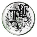 Beaker ijsbong van glas met drum percolator en een groot Black Leaf logo op de onderkant