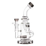Bong voor kruiden en olie drum Percolator grijs 21cm van Blaze met twee percs