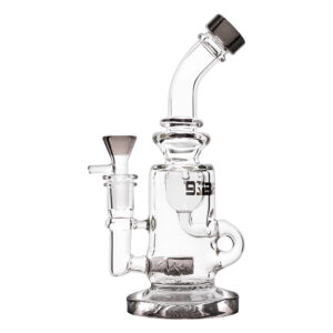 Bong voor kruiden en olie drum Percolator grijs 21cm van Blaze met twee percs