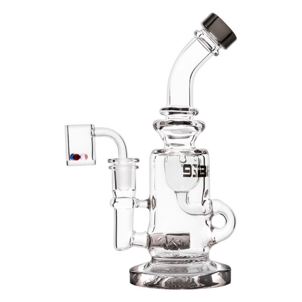 Glazen Olie Bong met drum percolator en dab banger voor het dabben van concentraten