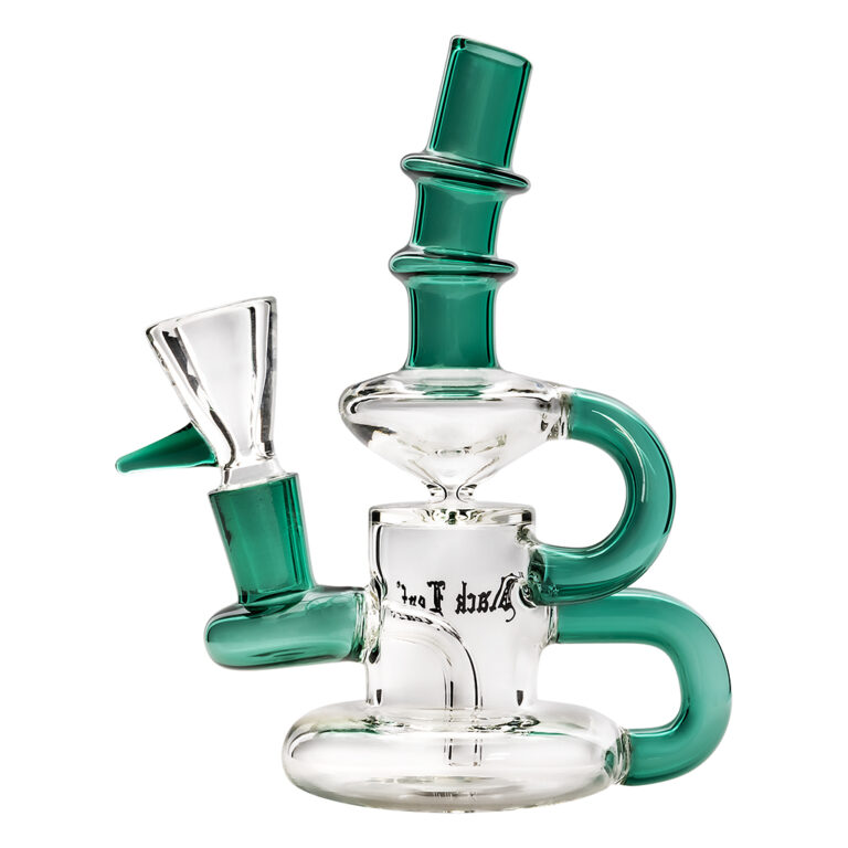 Glazen Mini Bong voor kruiden en olie 16cm Zee groen van Black Leaf