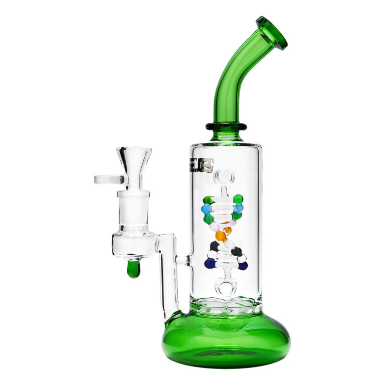 DNA bong 24cm groen van Blaze met draaiende dna streng