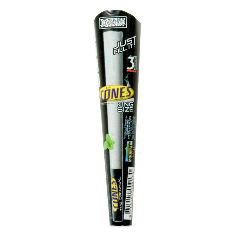 Pre rolled Cones King Size 11cm zijn voorgedraaide joint hulzen met tip voor wiet en hasj joints in een verpakking met 3 cones.