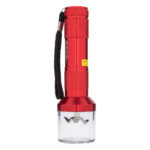 Elektrische aluminium wiet grinder rood rechtopstaand