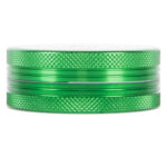Black Leaf In Weed We Trust metalen grinder 2-delig 50 mm groen gesloten zijaanzicht
