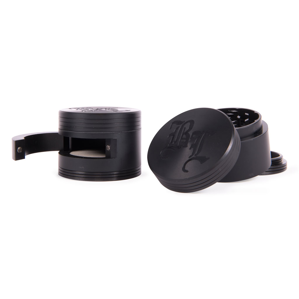 Black Leaf Dooor aluminium grinder 3-delig 64 mm vooraanzicht