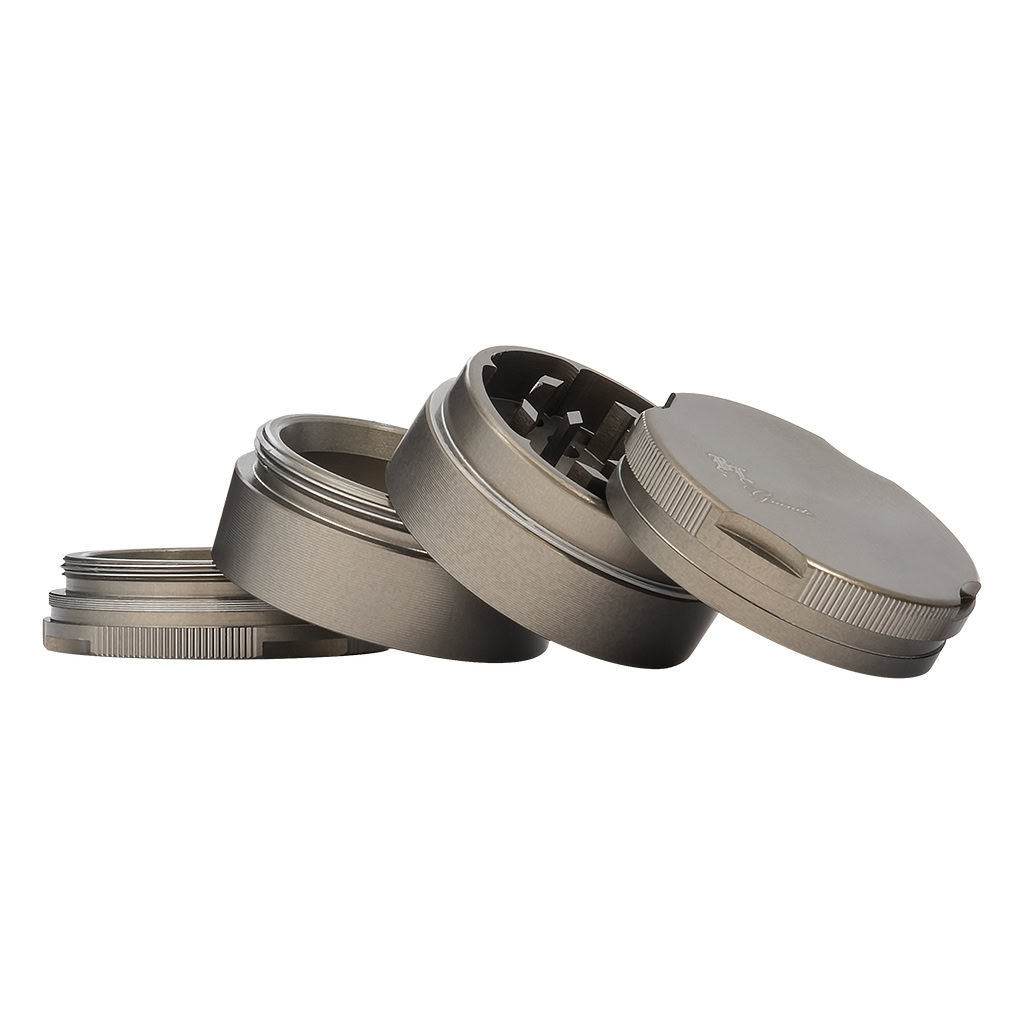 New Edge Granite aluminium grinder antraciet 4-delig 38 mm uit elkaar