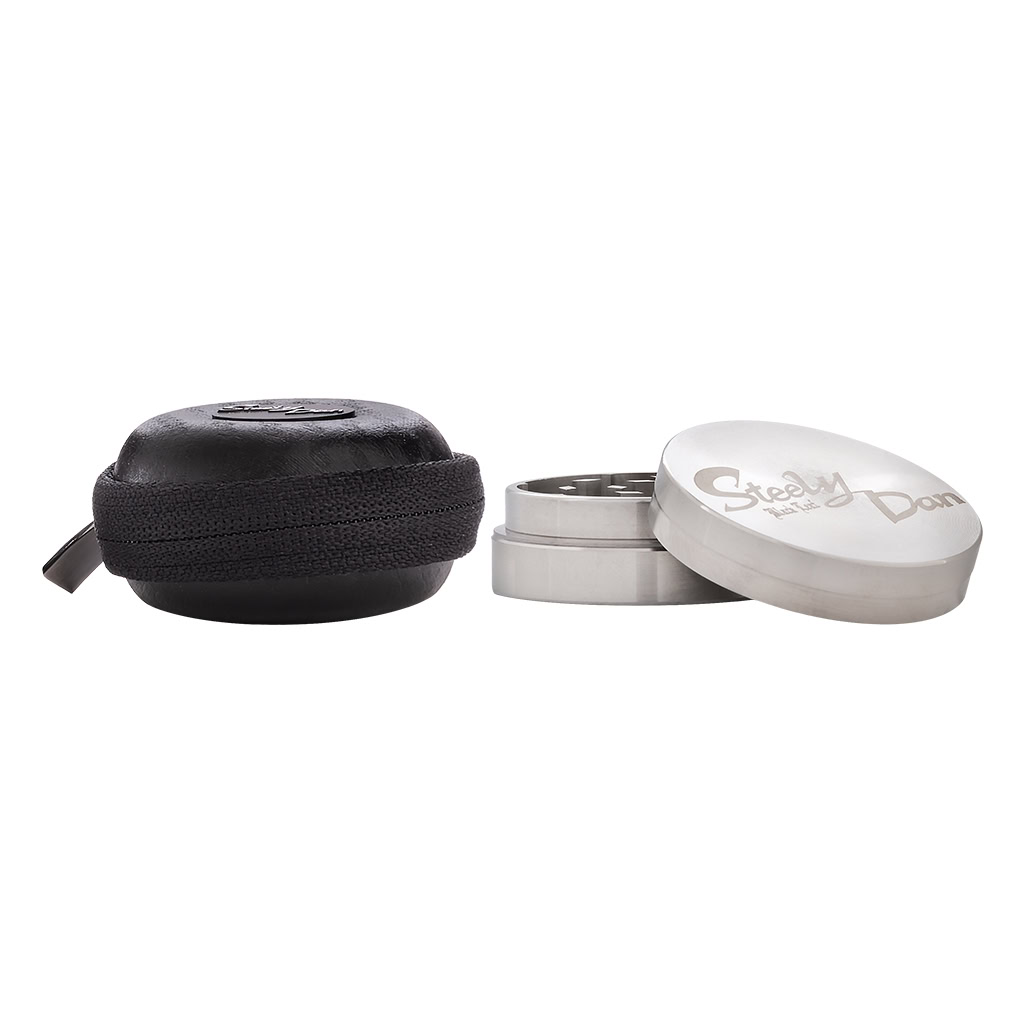 Steely Dan grinder roestvrij staal 39 mm productset met case